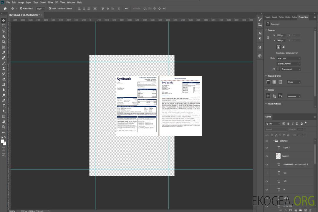 Danemark Relevé hypothécaire de la banque Sydbank, 3 pages, 1, 2 scr template Danemark Relevé hypothécaire de la banque Sydbank, 3 pages, 1, 2 scr template